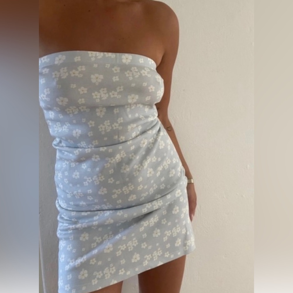 Djerf Avenue x Emi Jay tube dress in color dream cake